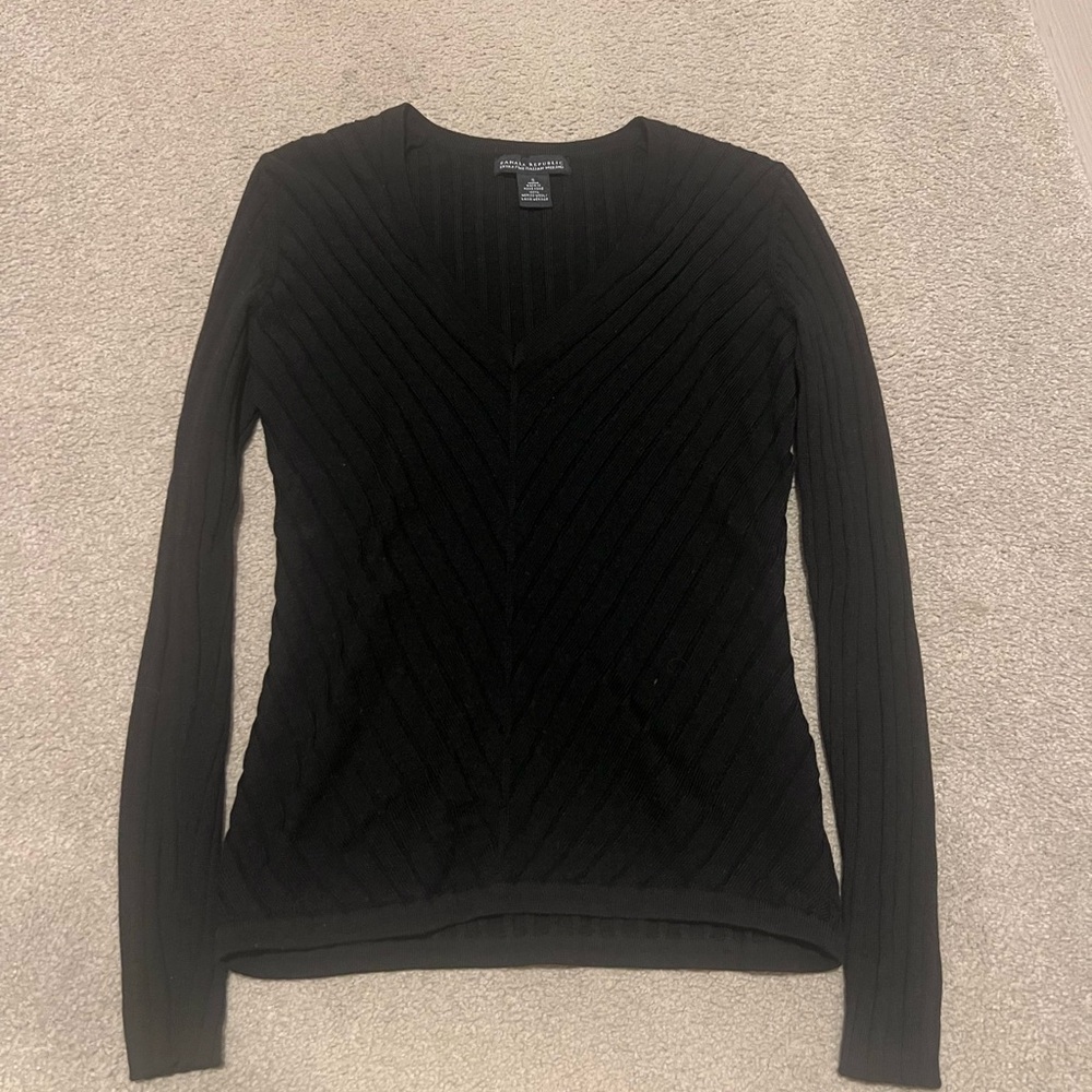 Black V-Neck Sweater